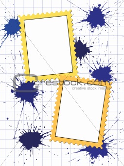vector postage stamps frame pattern