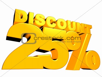 3D 25% Discount Sign