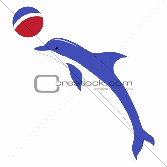 A dolphin with a ball