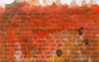 grunge and painted vintage book page