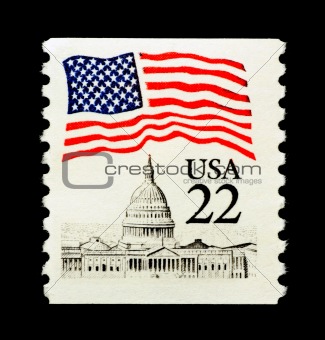 Patriotic USA Stamp