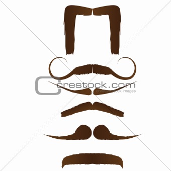 Set of moustache designs