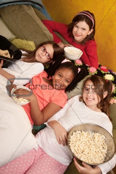 Kids Eating Popcorn