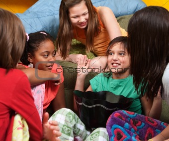 Little Girl Sharing A Joke