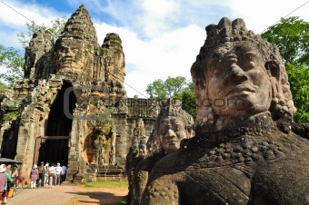 Entrance to Angkor thom at Siem Reap, Cambodia 
