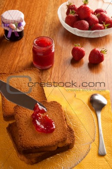 marmelade and strawberries