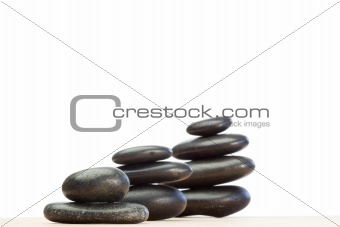 Differents piled up pebbles