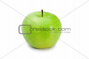 Green wet apple