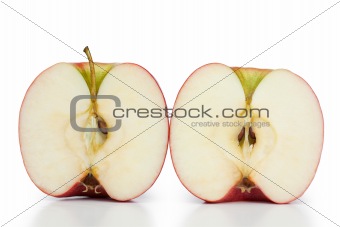 Angled halved apple