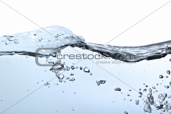 close-up of water wave against white background