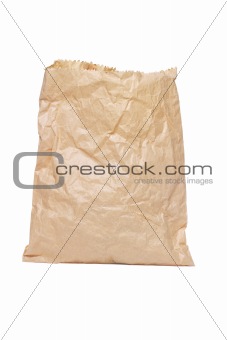 Crumpled paper bag 