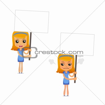 set of funny cartoon housewife in various poses for use in presentations, etc.