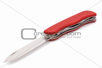 Red folding knife