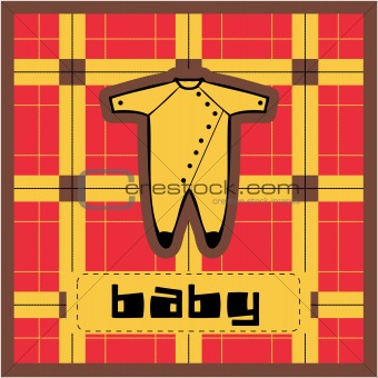 Baby card, kids background /Baby arrival announcement card