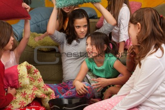 Little Girls Pillowfighting