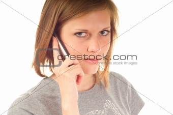 young woman using mobile phone