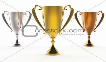 3 trophies 