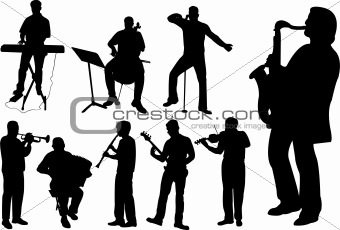 Musicians silhouettes