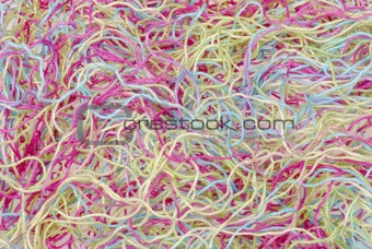 closeup background of multicolored threads