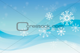 The christmas background with snowing