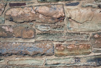 Old rock building wall