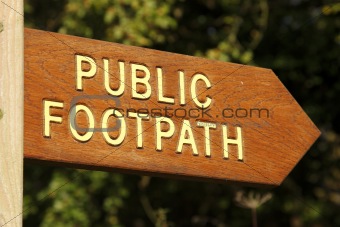 public footpath sign