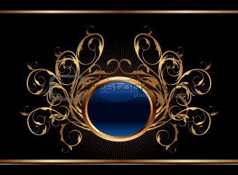 golden ornate background for design