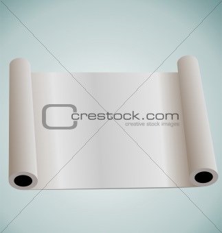 Illustration of blank paper roll for design