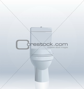 Realistic illustration of toilet bowl