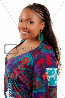 Beautiful  African American woman  smiling