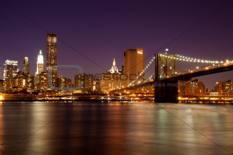 New York - Manhattan Skyline by night