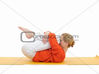 series or yoga photos. young woman in relaxation pose