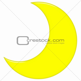 3D Crescent Moon