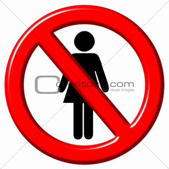 No women 3d sign