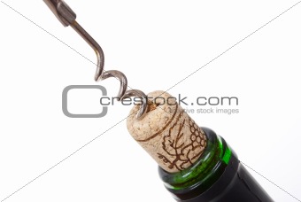 Opening wine bottle 