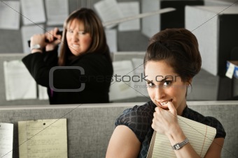 Woman Threatening Coworker
