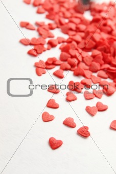 Background of red hearts