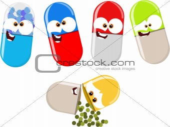 cute cartoon pills