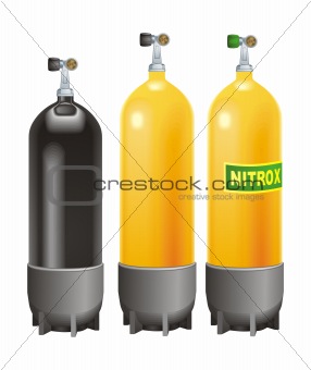 Scuba Diving Tanks  vector