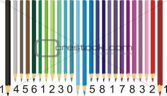 Color pencil bar code