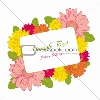 Colorful blossoms frame