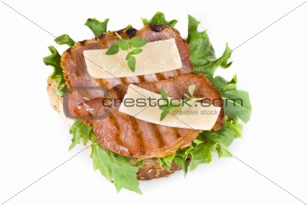Freshly made bacon sandwich