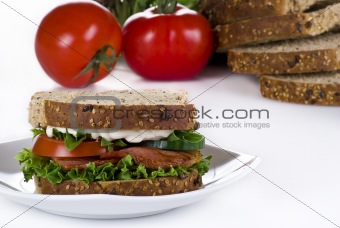Bacon and vegetable sandwich