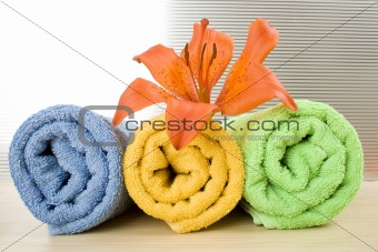 Colored towels