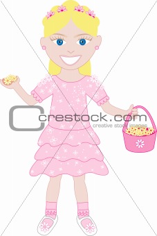 Pink Dress Flower Girl 2
