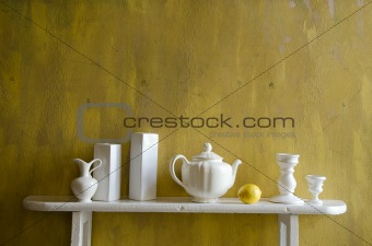 white and yellow still-life
