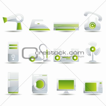 Electrical Appliances Icons Set