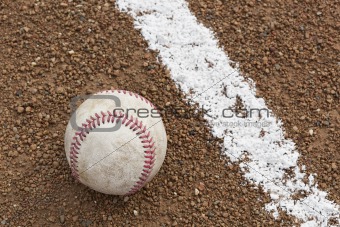 An old worn baseball