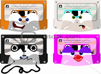 cute cartoon cassettes