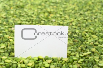 Split Dried Green Peas with Card